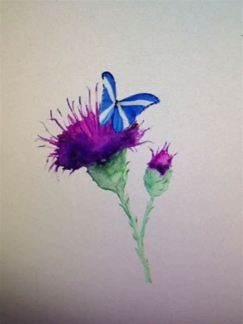 Thistle and Scottish flag butterfly. | Scottish tattoos, Scottish ...