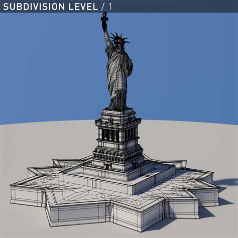 3d model of statue liberty