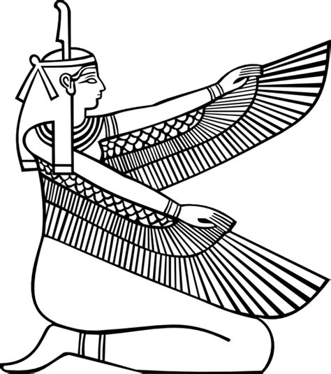 Maat Outline Clip Art at Clker.com - vector clip art online royalty ... | Egypt tattoo, Egyptian ...