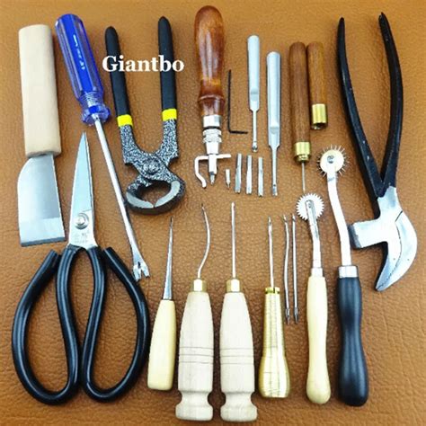 Craft Shoemakers Cobbler Leather Tools Kit Leathercraft Sewing Repair Shose Pliers Awl Tool Set ...