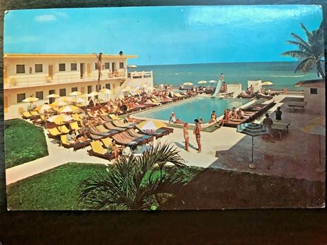 Vintage Postcard 1968 Carib Resort Motel Directly on the Ocean Miami ...