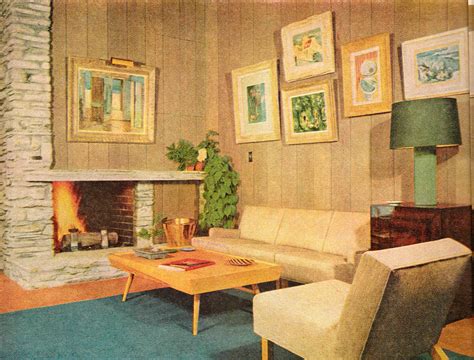 1954 mid century modern living room | Retro home decor, 1950s home decor, Mid century modern living