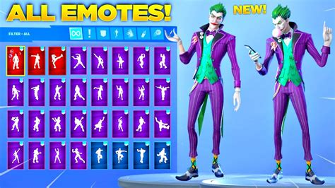 *NEW* JOKER SKIN Showcase with All Fortnite Dances & Emotes! (The Last ...