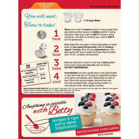 Betty Crocker Cake Mix Instructions | The Cake Boutique