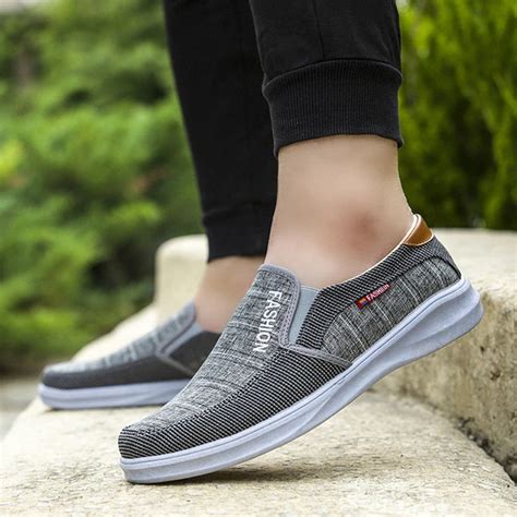 Men Casual Shoes Fashion Comfortable Soft Canvas Shoes for Men ...