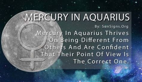 Mercury In Aquarius | SunSigns.Org