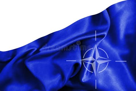 NATO Flag Silk Fabric Wallpaper Background Wave Alliance Security Editorial Image - Image of ...