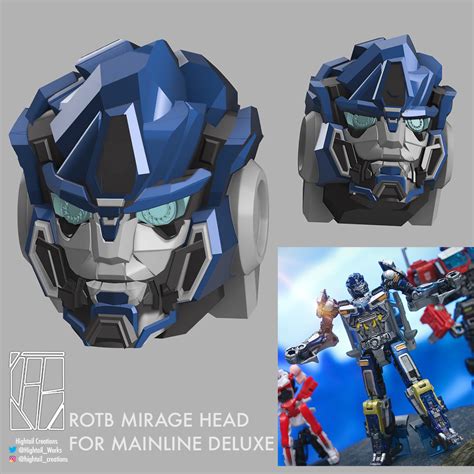 STL file Transformers Rise of the Beasts MIRAGE Head for Mainline ...