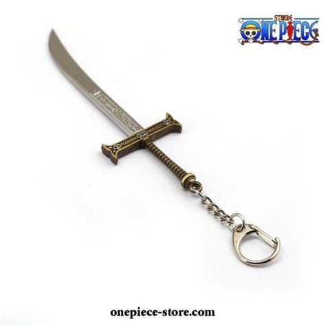 One Piece Dracule Mihawk Shichibukai Hawk Eyes Sword Yoru Keychain ...