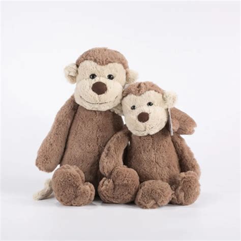 WEYA 30CM Brown Monkey Animal Plush Toys Stuffed Soft-in Stuffed & Plush Animals from Toys ...