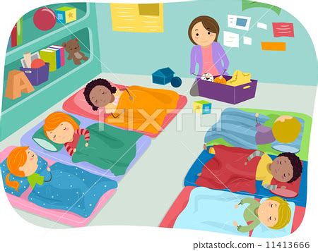 Nap Time Preschool - Stock Illustration [11413666] - PIXTA