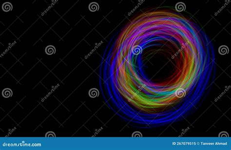 Black Hole Concept with Ring of Colorful Lights Around in Astronomy ...