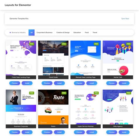 Layouts for Elementor - Free Layouts for Elementor Page Builder