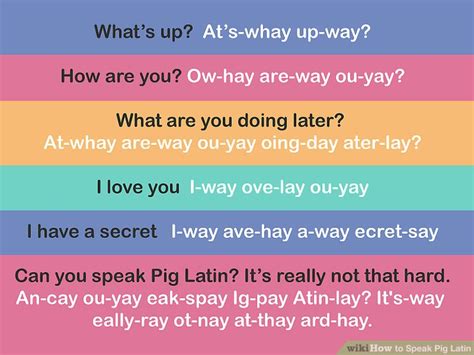 How to Speak Pig Latin: 8 Steps (with Pictures) - wikiHow