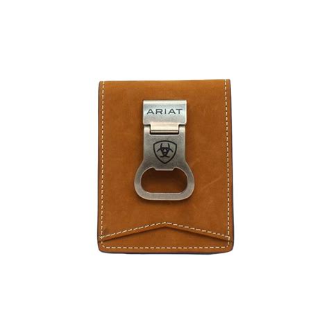 Ariat Men's Bottle Opener Money Clip Bifold Wallet