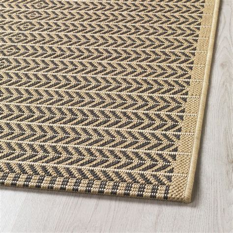 LOBBÄK Rug flatwoven, in/outdoor, beige - IKEA | Flat woven rug ...