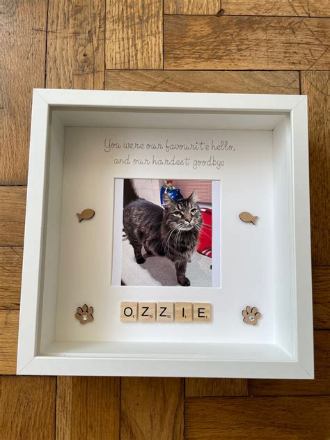 Pet Memorial Frame Cat Memorial Frame Pet Memorial Gift Cat | Etsy