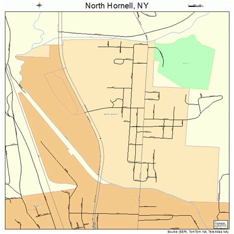 North Hornell New York Street Map 3653055