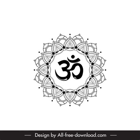 Tibetan buddhism symbols vectors free download graphic art designs