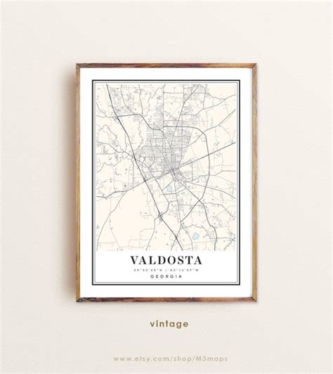 Valdosta Georgia Map Valdosta GA Map Valdosta City Map - Etsy