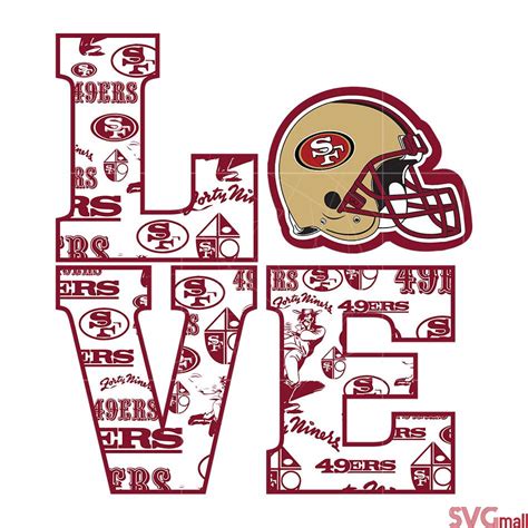 Love 49ers 1 SVG, PDF, PNG, AI, SXF Design - Files For Cricut ...