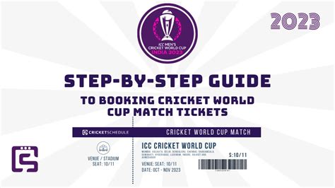 Step-by-Step Guide to Booking Cricket World Cup Match Tickets in India ...