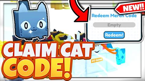 How To REDEEM The CAT PLUSHIE CODE For The *HUGE CAT* In Roblox Pet ...