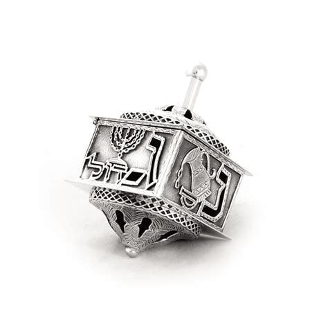 dreidel collection Dreidel bold letters - judaica unique handmade