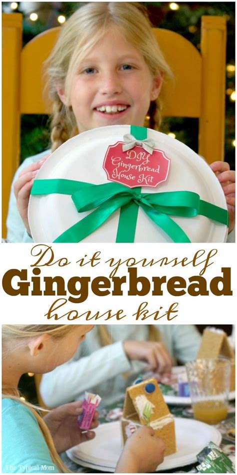 Homemade DIY Gingerbread House Kit for Parties