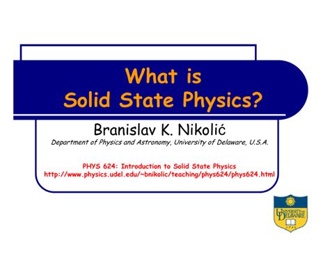 what is solid state physics