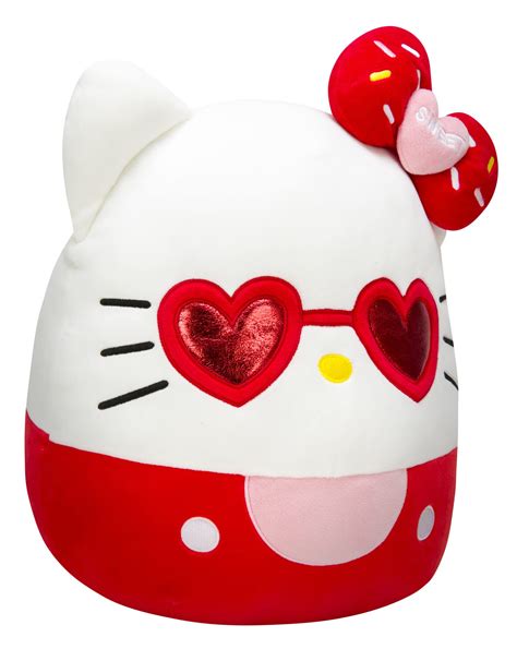 Buy Squishmallows Hello Kitty with Red Glasses 14-Inch Plush - Sanrio ...