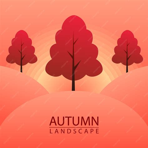 Premium Vector | Autumn landscape