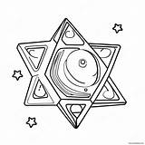 Colorful Dreidel With Stars Coloring Page 21973 17370 sketch template