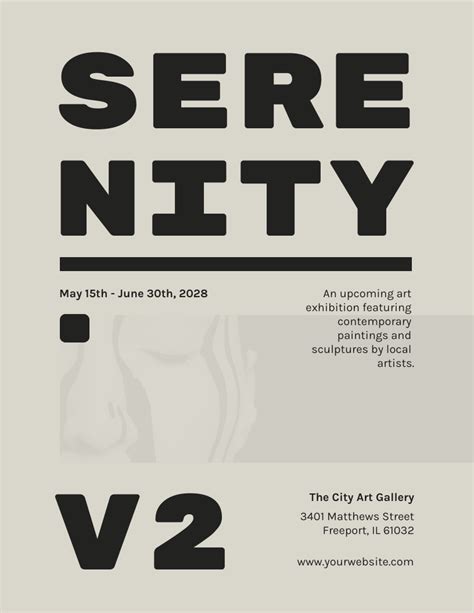 Beige Minimalist Typography Art Exhibition Poster - Venngage