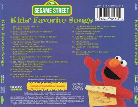 Sesame Street - Kids Favorite Songs (1997, CD) | Discogs