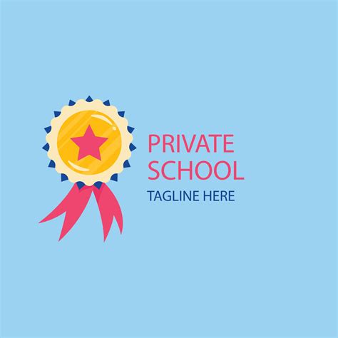 Private school Hand drawn Flat private school Logo 24787374 Vector Art ...