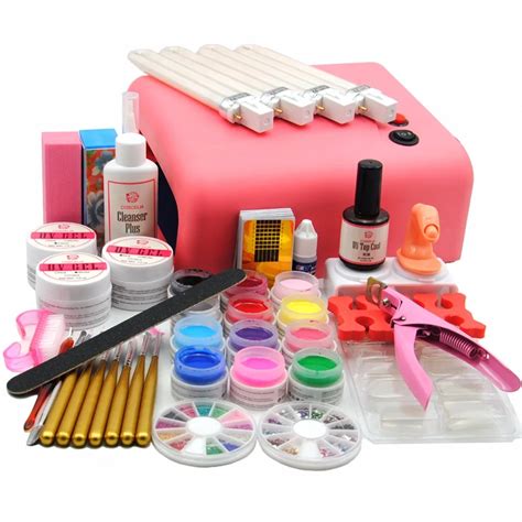 COSCELIA Professional 36W Pink UV Lamp Nail Gel Polishes Kit UV Gel Nail Kit Nail Gel Topcoat ...