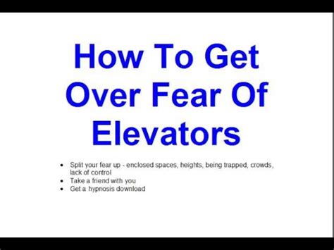 How To Get Over Fear Of Elevators - Intelligencesupply16