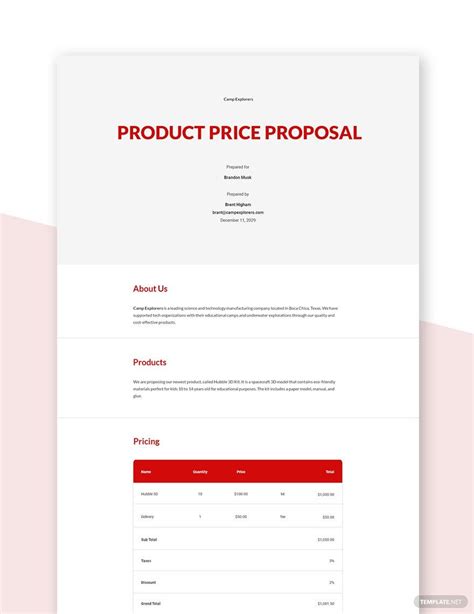 New Product Launch Proposal Template - Google Docs, Word, Apple Pages ...