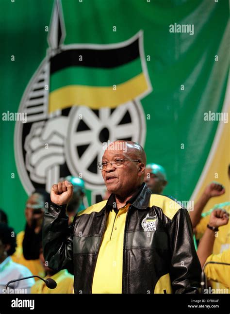 President Jacob Zuma sings ANC anthem opening African National Congress ...