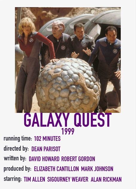 Galaxy Quest Movie poster | Alan rickman, Mark johnson, Tim allen