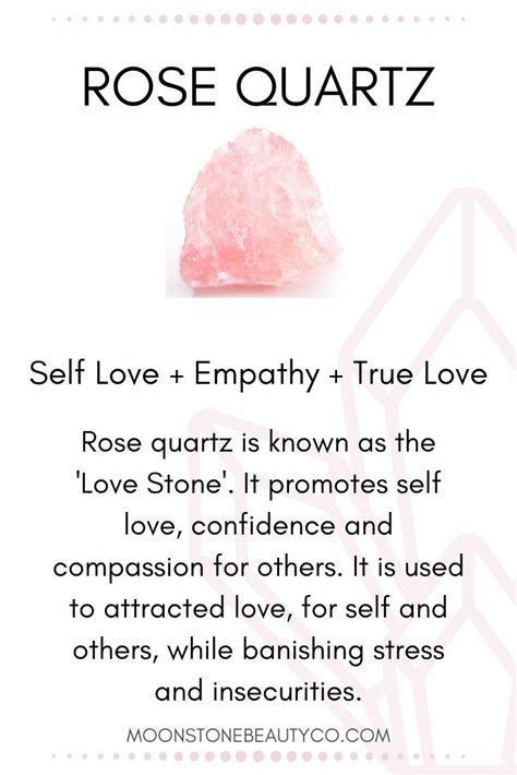 Rose Quartz Crystal Meaning Self Love + Empathy + True Love Crystal Healing | Rose quartz ...