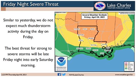 NWS Lake Charles weather update: 4.8.21 - Orange Leader | Orange Leader