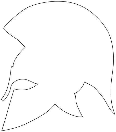 Shape of Spartan Helmet | Free Printable Papercraft Templates