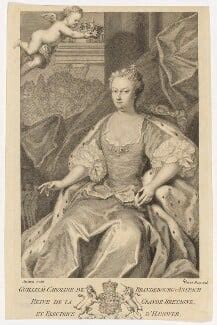 NPG D10770; Caroline Wilhelmina of Brandenburg-Ansbach - Portrait - National Portrait Gallery