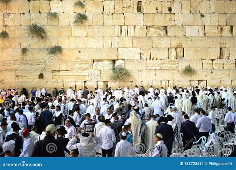 Western Wall, Kotel, Wailing Wall Jerusalem on Yom Kippur, Jews ...