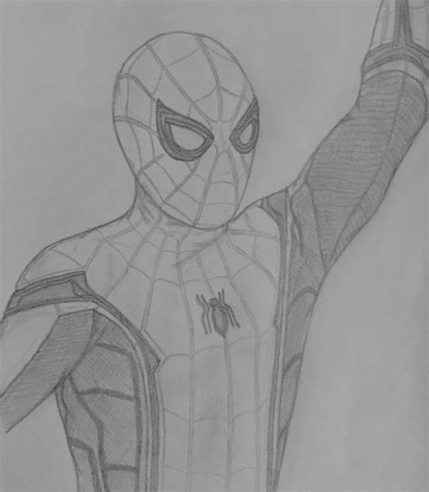 Spiderman Homecoming Sketch at PaintingValley.com | Explore collection of Spiderman Homecoming ...