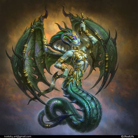 ArtStation - Naga, ivan troitsky | Naga, Monster concept art, Concept art