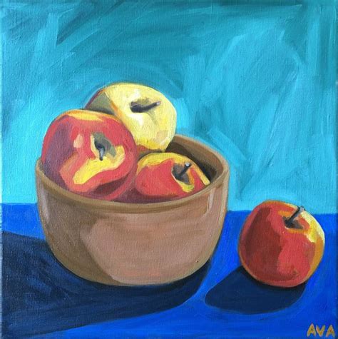 Apples in contrast Painting by Viktoriia Yavorska | Saatchi Art