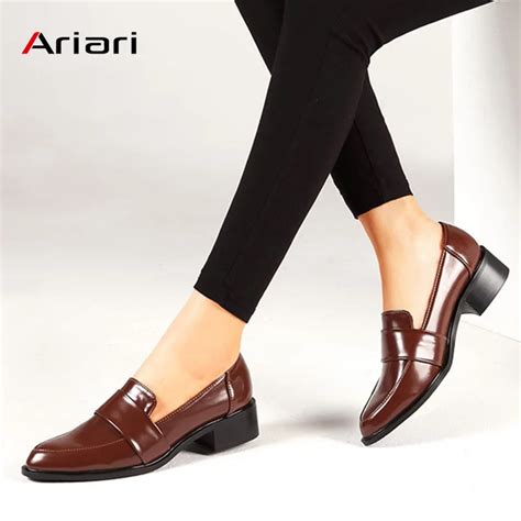 Aliexpress.com : Buy women dress shoes oxford shoes formal work footwear black flats slip on ...